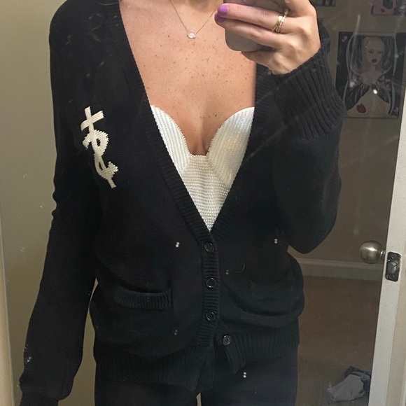 UNIF "Jesus Saves I Spend" Cardigan - Picture 3 of 6